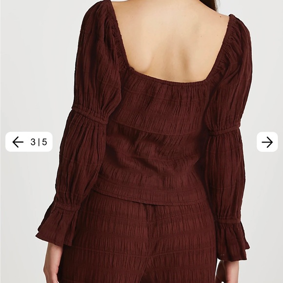 River Island Brown Gathered Crinkled Set UK 12/ US 10 - Picture 3 of 4